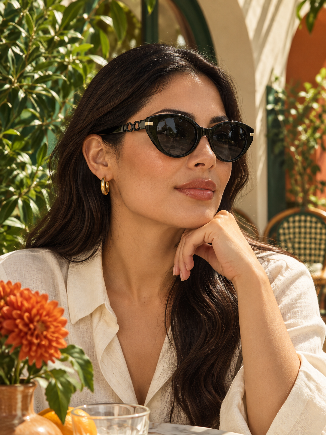 DESSON celia sunglasses — tryon cafe, North American woman.