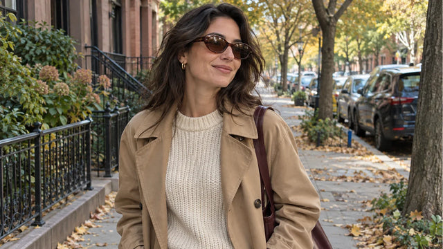 How to Style Sunglasses with Fall Layers: Knits, Coats & Scarves