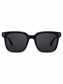 Arden Black Double-Stud Square Sunglasses