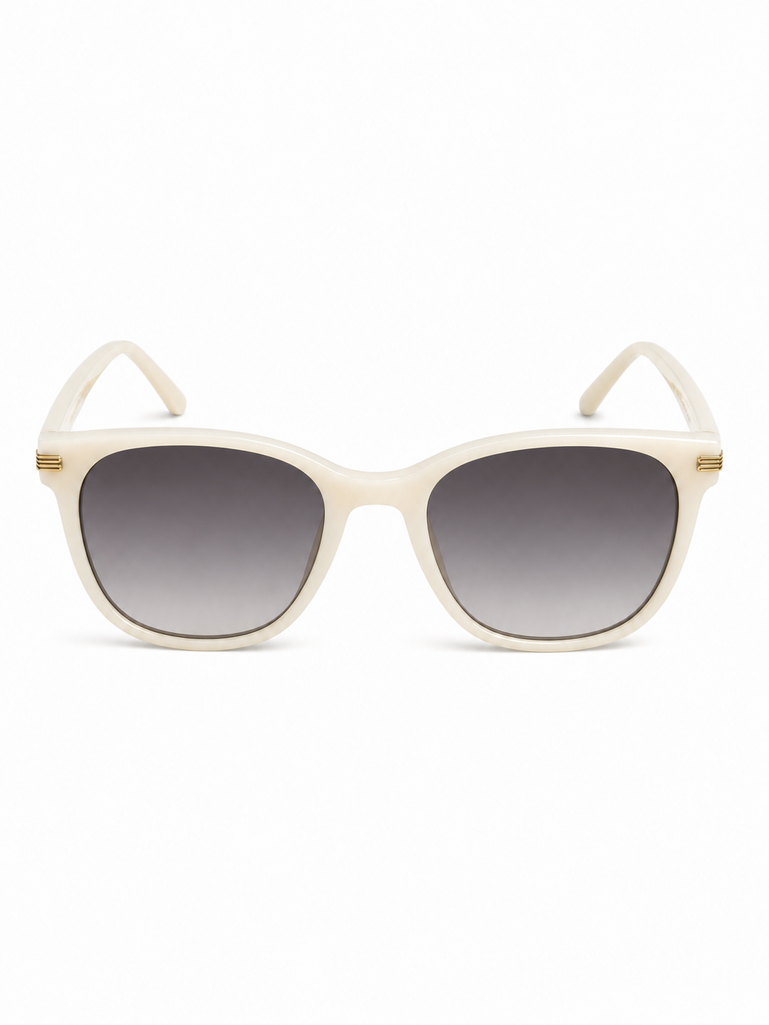 Creamline ivory square sunglasses front view