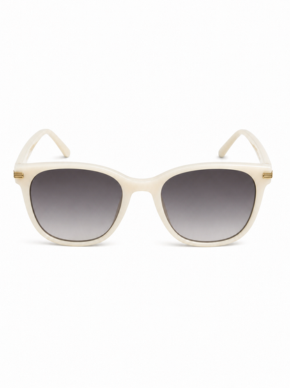 Creamline ivory square sunglasses front view