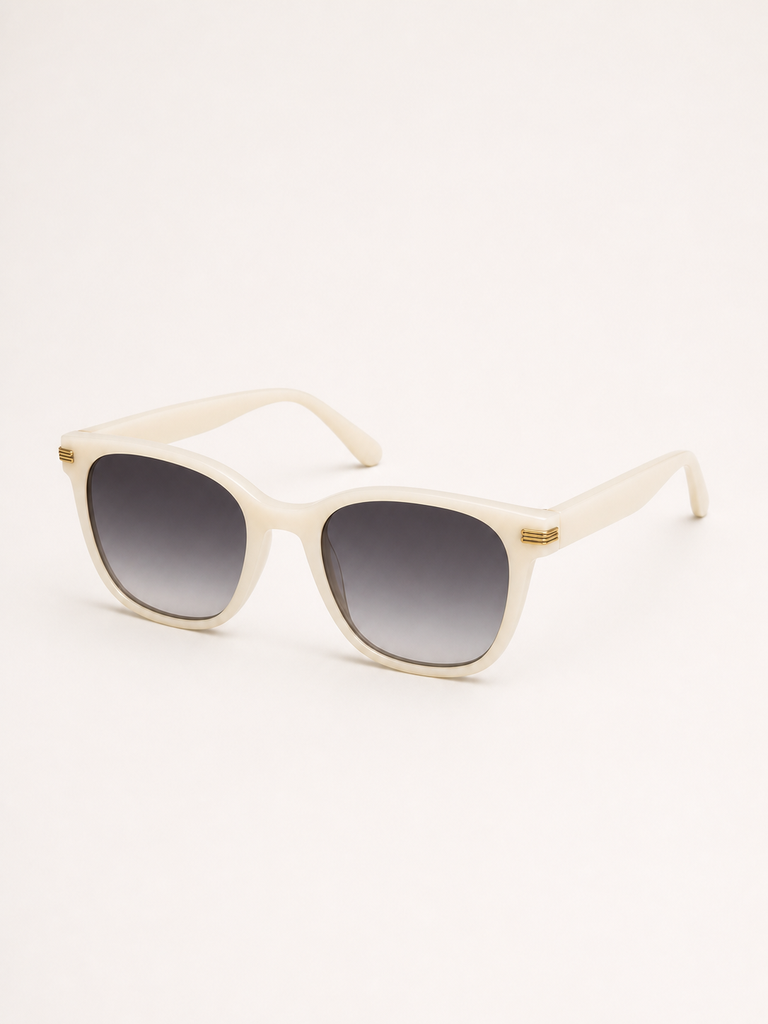 Creamline ivory sunglasses three quarter view