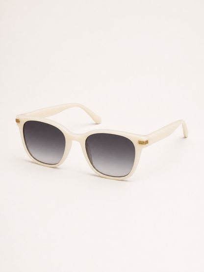 Creamline ivory sunglasses three quarter view