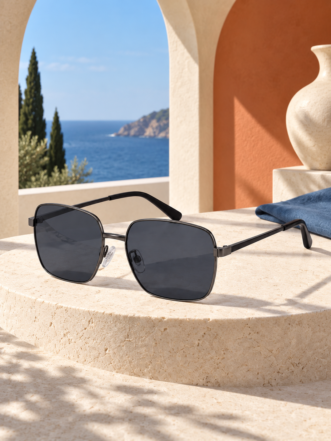 DESSON celeste sunglasses — atmosphere niche.