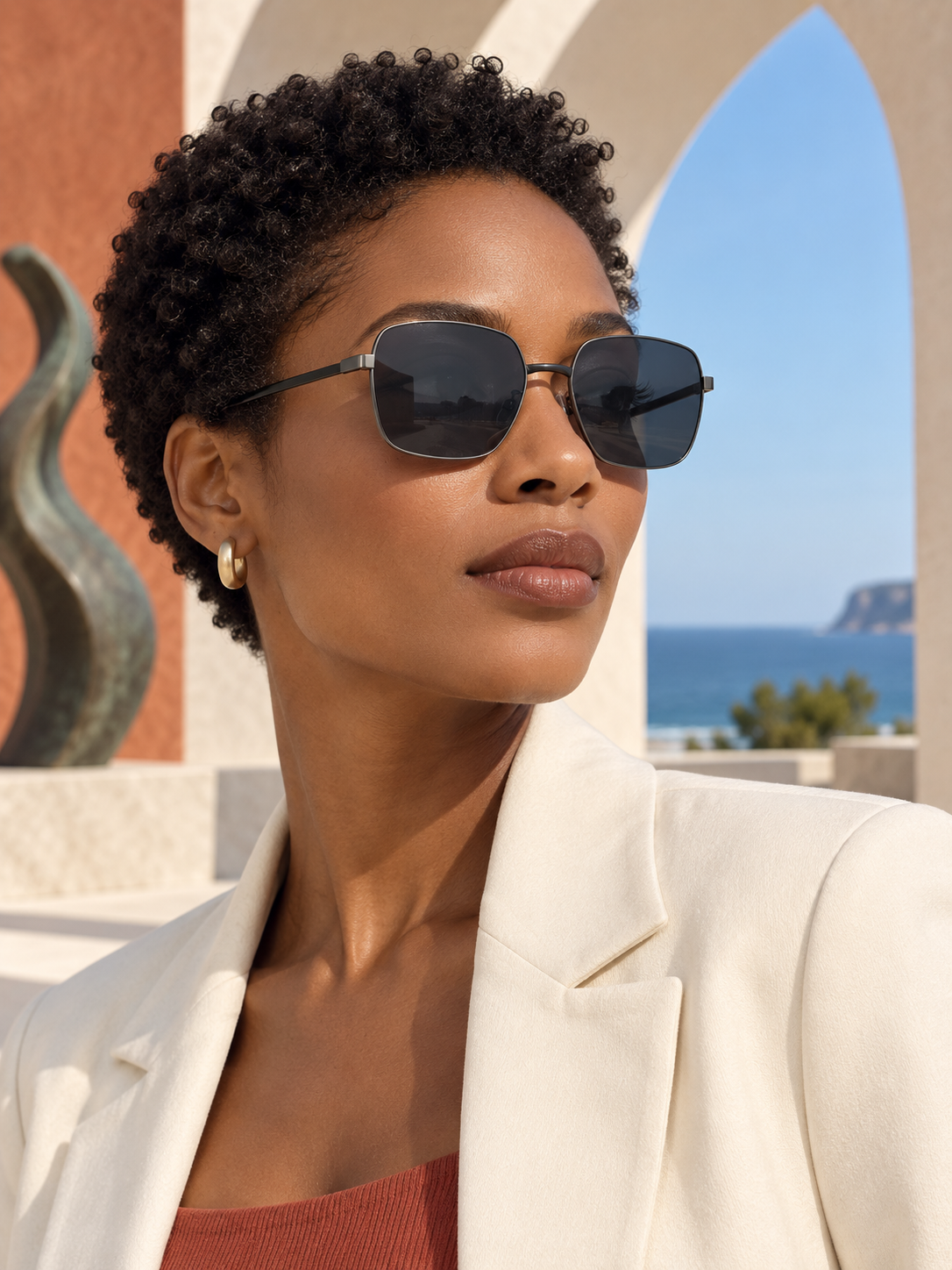 DESSON celeste sunglasses — tryon terrace, North American woman.