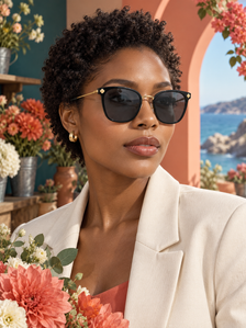 DESSON dahlia sunglasses — tryon terrace, North American woman.