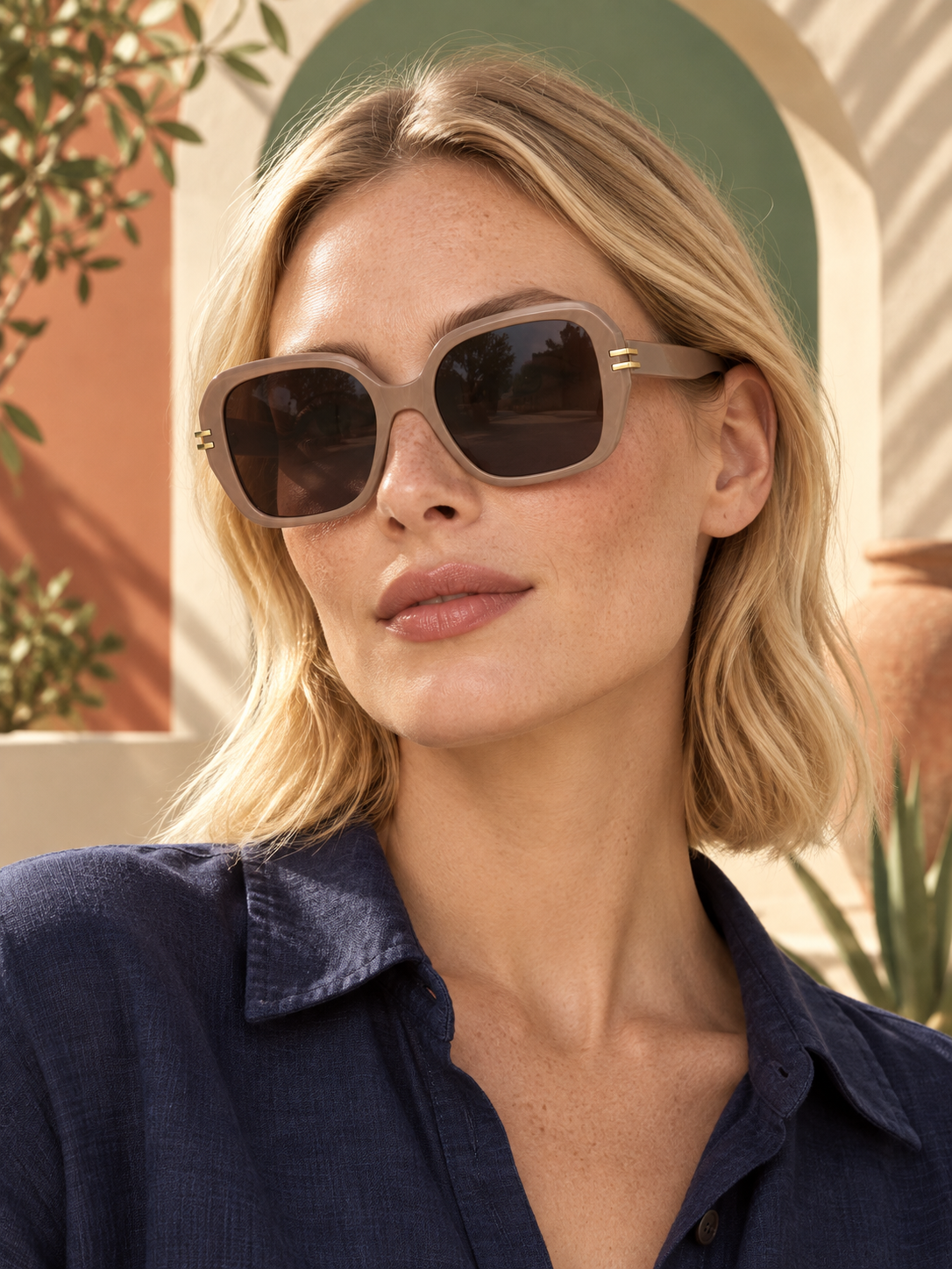DESSON estelle sunglasses — tryon terrace, North American woman.