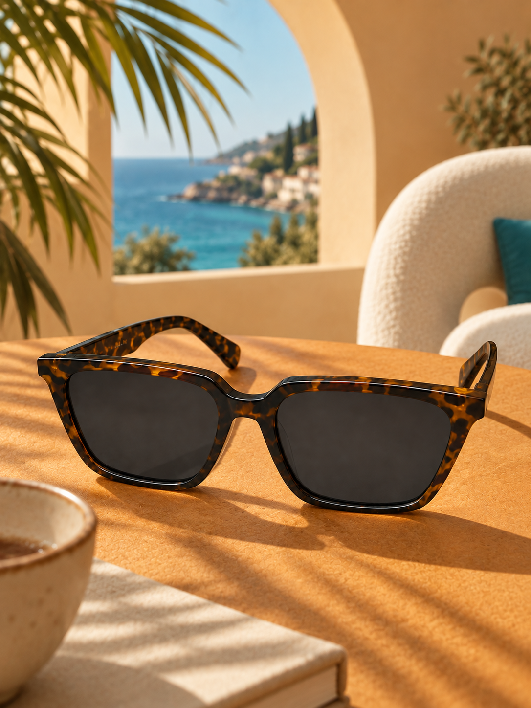 DESSON havana sunglasses — atmosphere table.