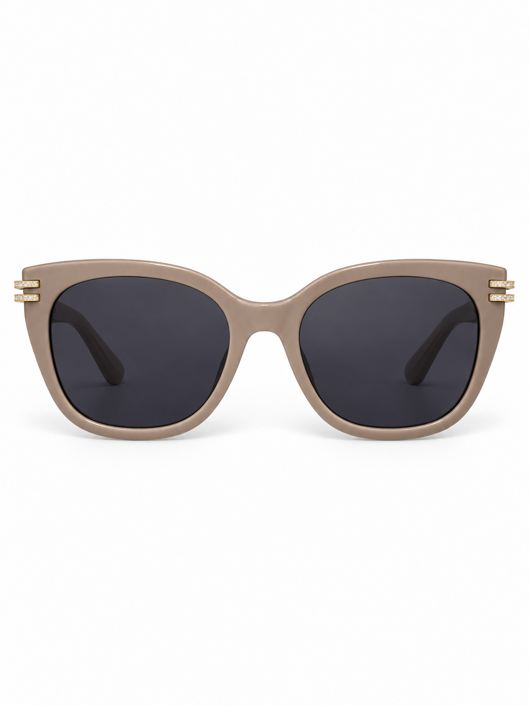 Lucia sunglasses, straight-on front view on white