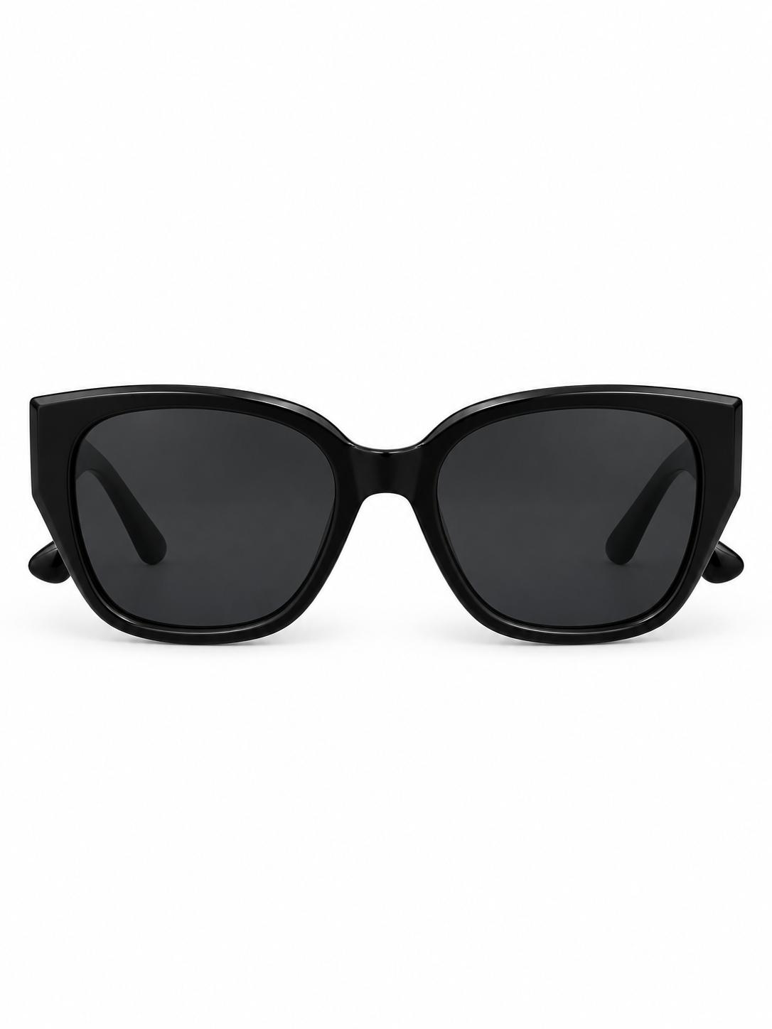 Lysette sunglasses, straight-on front view on white