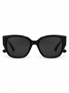 Lysette sunglasses, straight-on front view on white