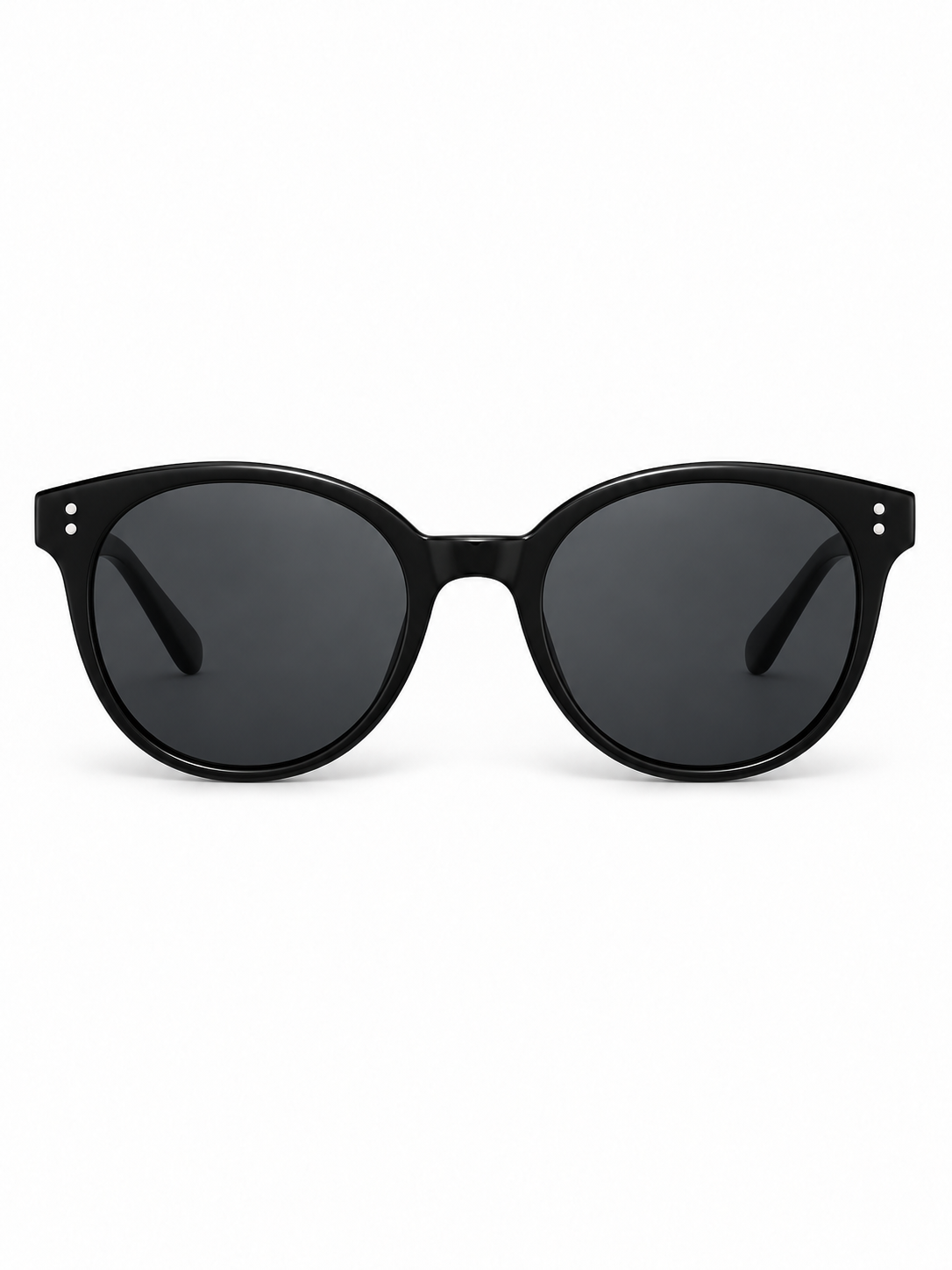 Ronde sunglasses, straight-on front view on white
